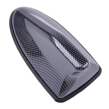 

Universal Car Carbon Fiber Texture Waterproof Car Shark Fin Roof Antenna Radio AM/FM Signal Aerial