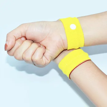 

2 Pcs Adjustable Wrist Band Travel Reusable Cotton Wrist Band Anti Nausea Wristbands Sickness Car Motion Sea Sick Ship Plane