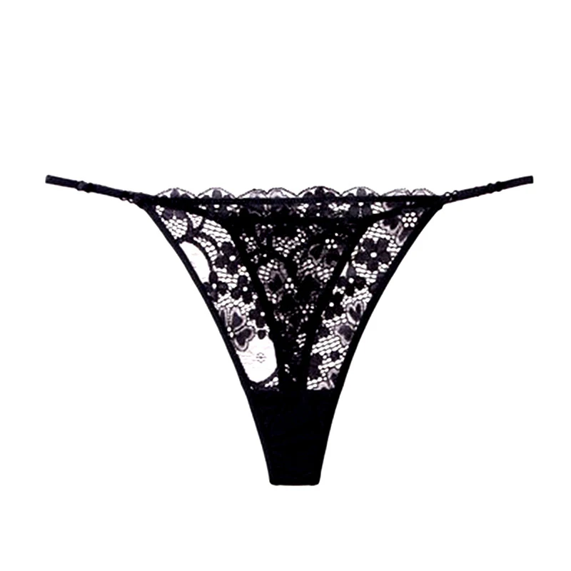 Women Panties Female Underwear Lace Panties Womens Underwear Women's Panties Sexy Lace Thong G-Strings Female Low Waist Underwear Panty French Style Erotic Lingerie Hollow Out Underpants