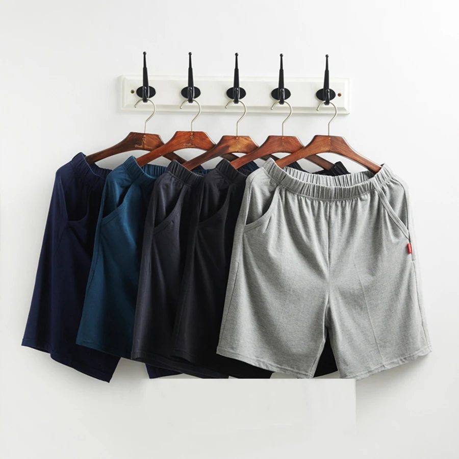 Buy Summer Casual Loose Shorts Men Cotton Solid Pockets Streetwear Clothes Men Shorts Work Big Size Man Bermuda Gym Wear 50S0066