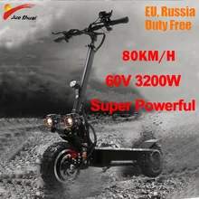 3200W60V 80 км/ч Электрический скутер внедорожный E скутер электрический Hoverboad скейтборд Trotinette электромобиль Adulte Patinete Eletrico