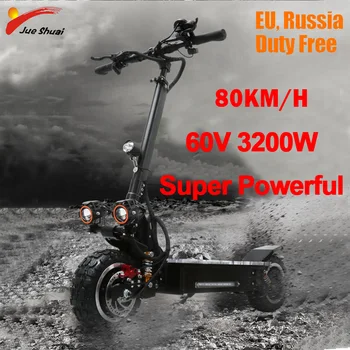 

3200W60V 80KM/H Electric Scooter Off Road E Scooter Electric Hoverboad Skateboard Trotinette Electrique Adulte Patinete Eletrico