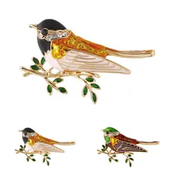 Модные женские сплав эмаль птица брошь булавка в виде животного ювелирные изделия подарок