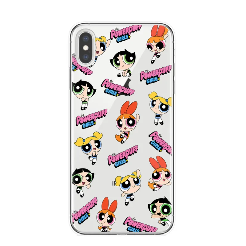 Симпатичные Powerpuff девушки полицейский INS телефон чехол для iPhone 11 Pro XS Max X XR 8 7 6 6S Plus 5s SE Мультфильм прозрачный ТПУ Fundas - Цвет: T6994