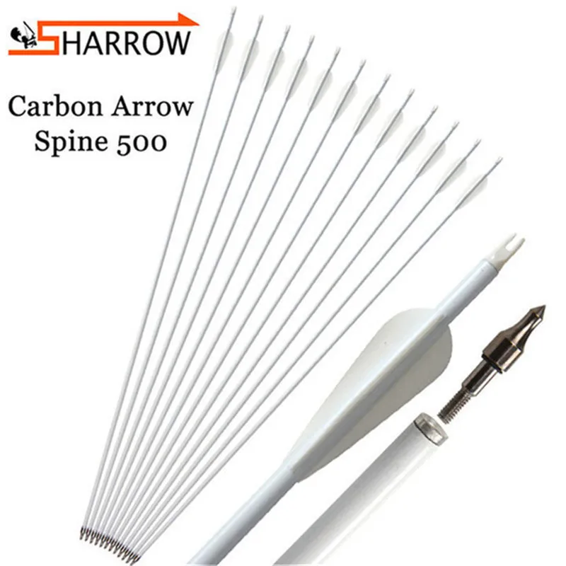 

15pcs Mix Carbon Arrow Spine 500 33Inch Composite Carbon Shaft Replaceable Arrowhead For Hunting Shooting Archery Accessories