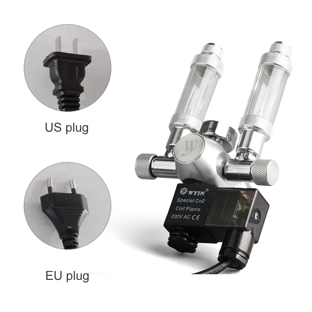 

Hot Aquarium Co2 Regulator Co2 Pressure Regulator With Solenoid Double Trim Valve Bubble Counter Check Valve 12V Fish Tank Co2 D