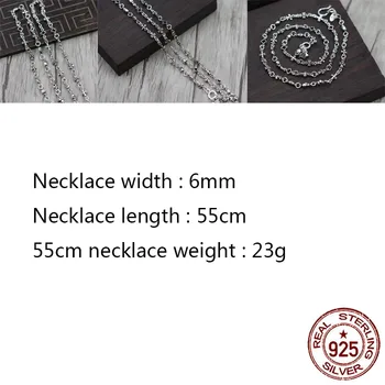 

D11 925 sterling silver necklace personalized fashion simple punk hip-hop style cross element shape sweater chain to give hot