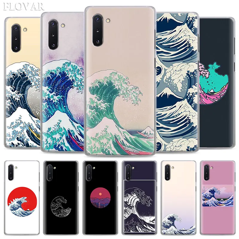 Хокусай большая волна чехол для телефона для samsung Galaxy Note 10 Plus Note 8 9 S10 S9 плюс S10e A30 A40 A50 A70 в твердом переплете