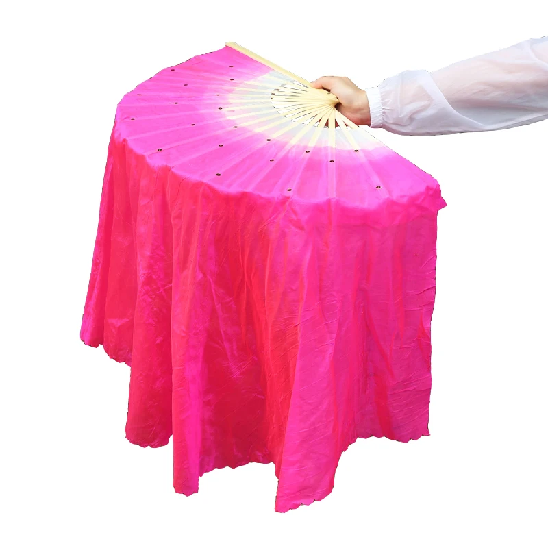 

Dance Fan Adult Double Side Lengthen Yangko Fan Imitated Silk Fabric Square Dancing Fan Performance Props Abanicos De Mano