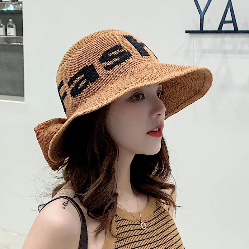 

Hat Women's Summer New Style Versatile Outing Bucket Hat Sweet Topee UV-Protection Sun Blocking Cap Sun Hat