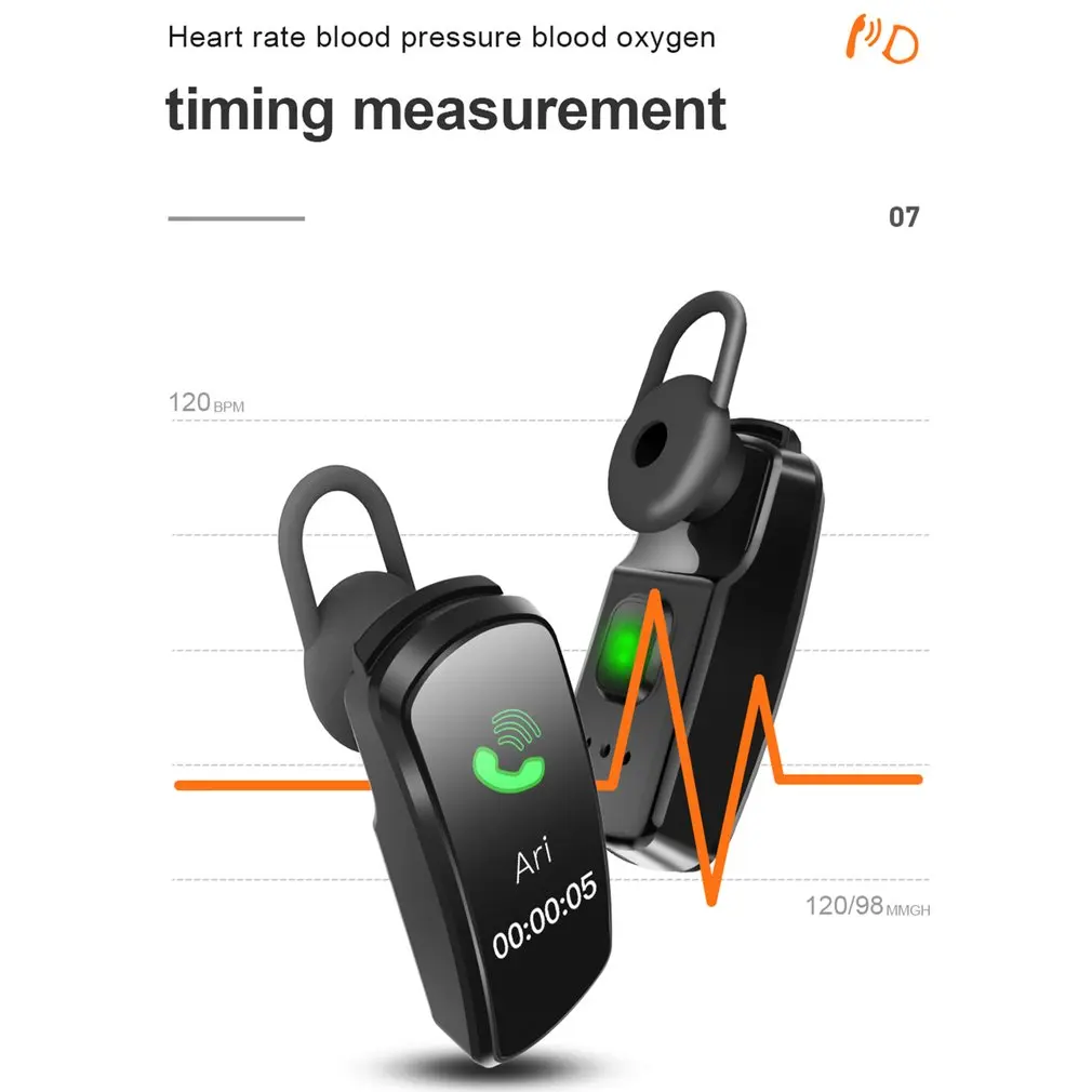 M5 Bluetooth Earphone Smart Wristband Bracelet wireless Headset Heart Rate Monitor Blood Pressure Fitness Tracker Smartwatch