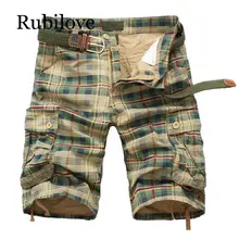 Мужские шорты Модные клетчатые пляжные шорты мужские повседневные камуфляжные шорты в стиле милитари короткие брюки мужские бермуды карго