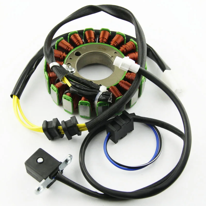 Мотоцикл магнитная катушка статора 18 полюсов 12V катушки для Kawasaki 21003-1128 210031128 KLF300 Bayou 300 2WD