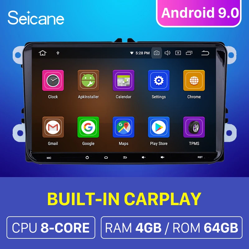  Seicane Android 90 9 pulgadas ROM 64GB radio de coche GPS Navi reproductor estéreo para VW Volkswag