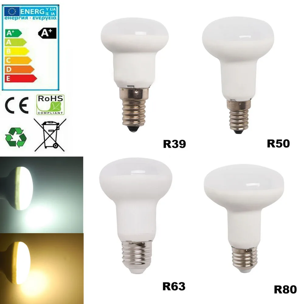 220V Led 전구 E27 E14 버섯 유형 밝기 조절 R39 R50 R63 R80 bomblas 램프 스포트라이트 조명, 3W 5W 9W Lampada 에너지 절약