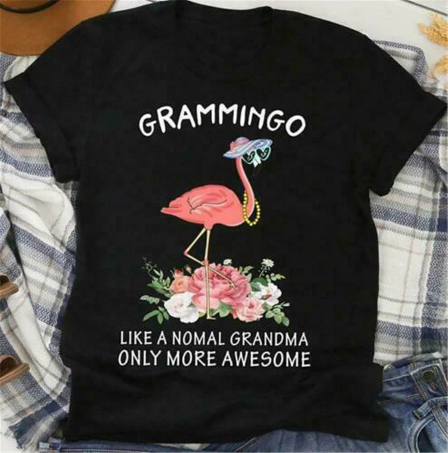 Grammingo как обычная бабушка только более потрясающая женская футболка хлопковая