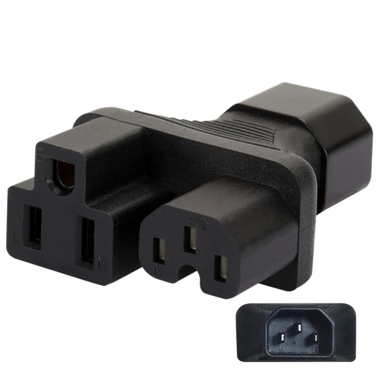 IEC320 C14 до 5-15 P C15 IEC 320 para + Nema 5-15R nema C13 адаптер переменного тока 15A 125 в |