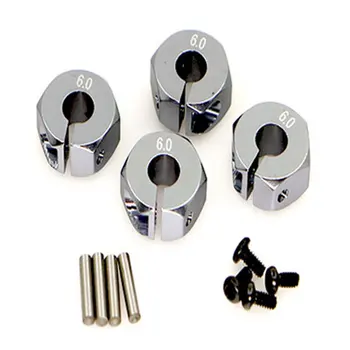 

4pcs/lot 6mm Thick 12mm Aluminum Wheel Hex Nut With Pins Drive Hubs 102042 Upgrade Parts For 4WD RC Car Himoto