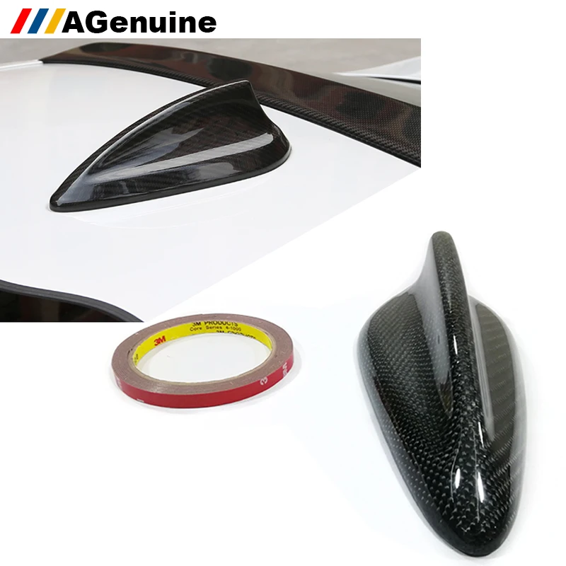 Carbon Fiber Addon Car Antenna Cover Roof Antenna Hood For Bmw 3
