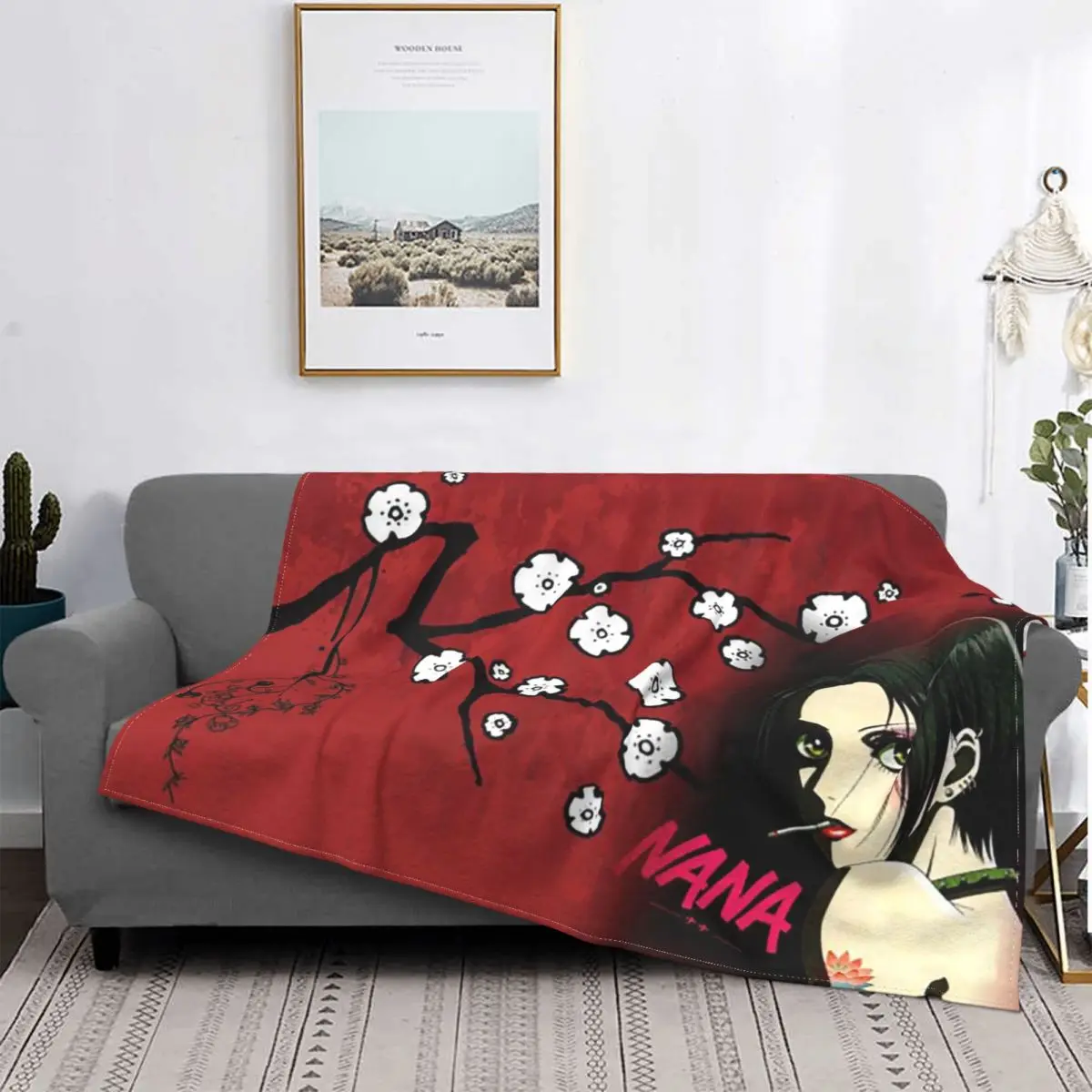 

Одеяло-бархатное в классическом стиле, с рисунком аниме