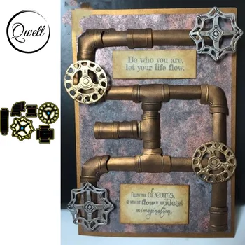 

QWELL Pipeline Metal Cutting Dies for Scrapbooking and Card Making Paper Embossing Craft New 2019 die cuts