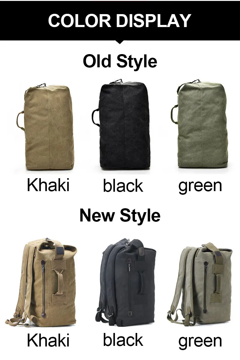 Men's Luggage Canvas Bag Large Capacity Camping Backpack Large Roomy Mountaineering Backpack Best Quality Outdoor Luggage Bag