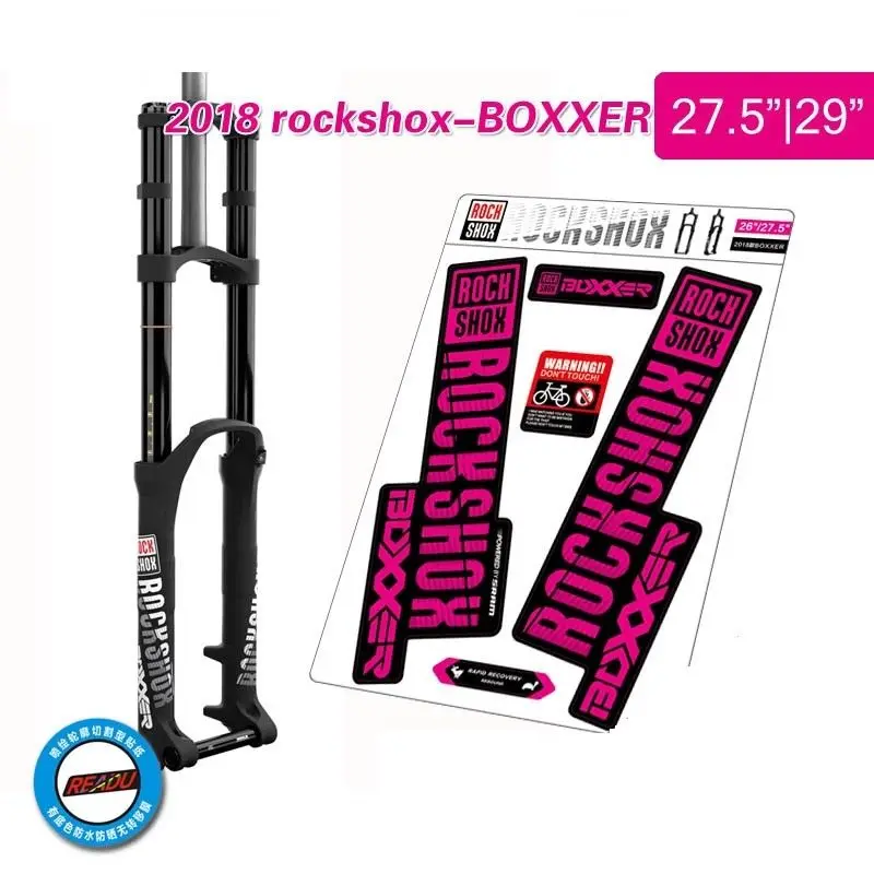 2018 ROCKSHOX BOXXER Mountain Bike Front Fork Stickers Bicycle Cycling Decals | Спорт и развлечения