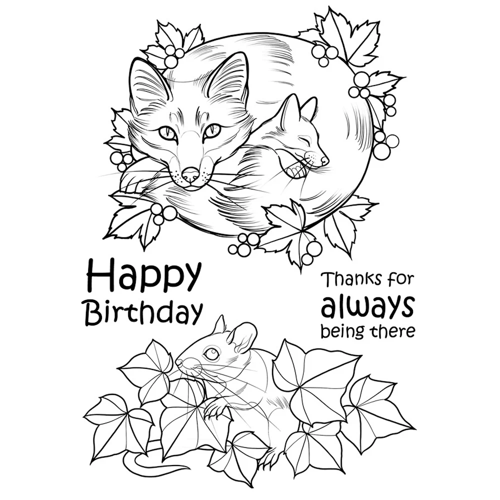 

Fox and mouse Transparent Clear Silicone Stamp/Seal for DIY scrapbooking/photo album Decorative clear stamp