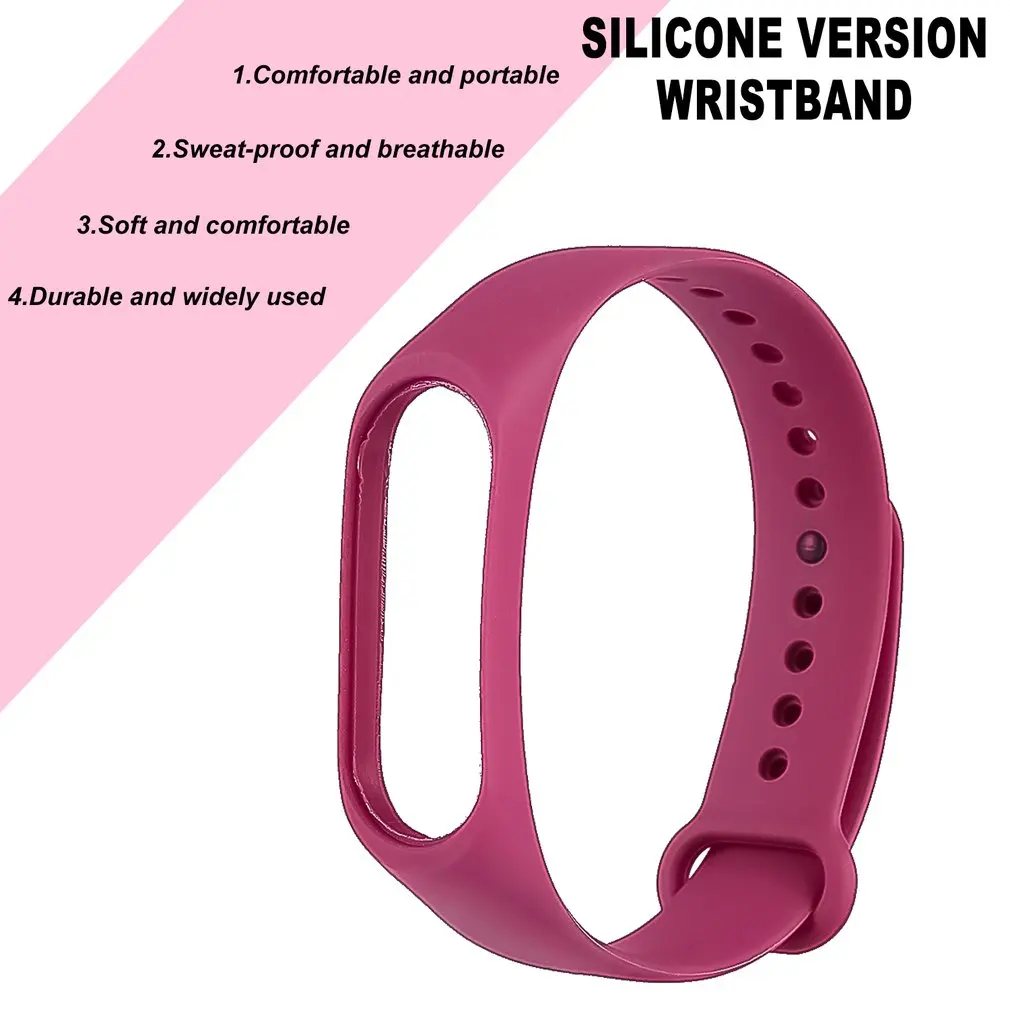 

Fashion For Xiaomi Mi Band 3/4 Replacement Sport Silicone Strap Wristband Bracelet Two-Tone Replacement Strap