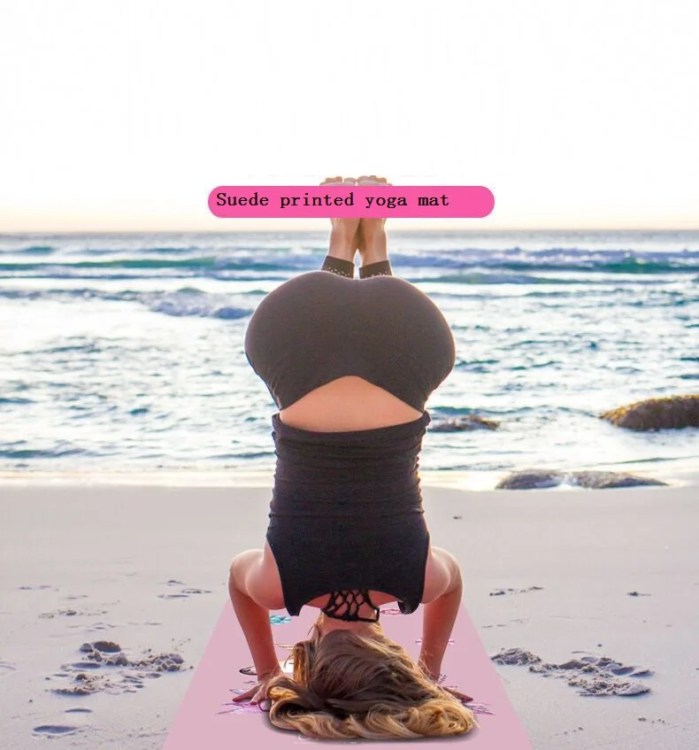 Единорог Коврик для йоги с печатным изображением гимнастический мат натуральный резиновый противоскользящий складной коврик для упражнений фитнес, Пилатес гимнастический