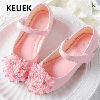 

New Children White Party Performance Shoes Girls Princess Dance Shoes Baby Toddler Flats Breathable Dress Moccasins Kids 02B