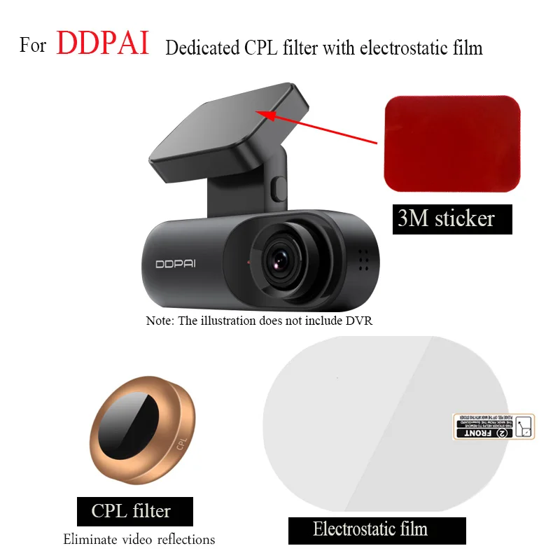 Для видеорегистратора ddpay специальный поляризатор CPL наклейка DDPAI Dash Cam 3M для