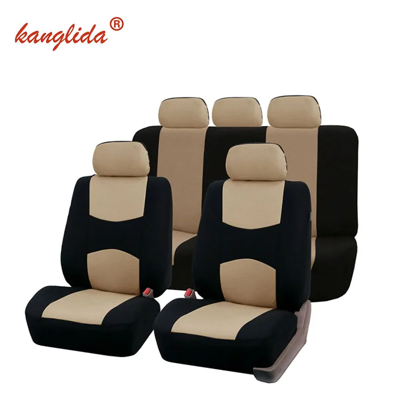 KANGLIDA 9pc Car Seat Cover Full Car Best Car Seat Covers Set for Lada Universal Fit Interior Accessories