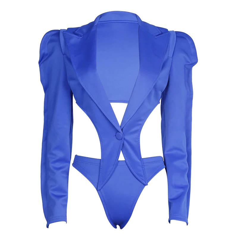 Ночной клуб женский танцевальный костюм синяя бахрома маска певица одежда для певиц представление сценический наряд DJ костюм BL2786