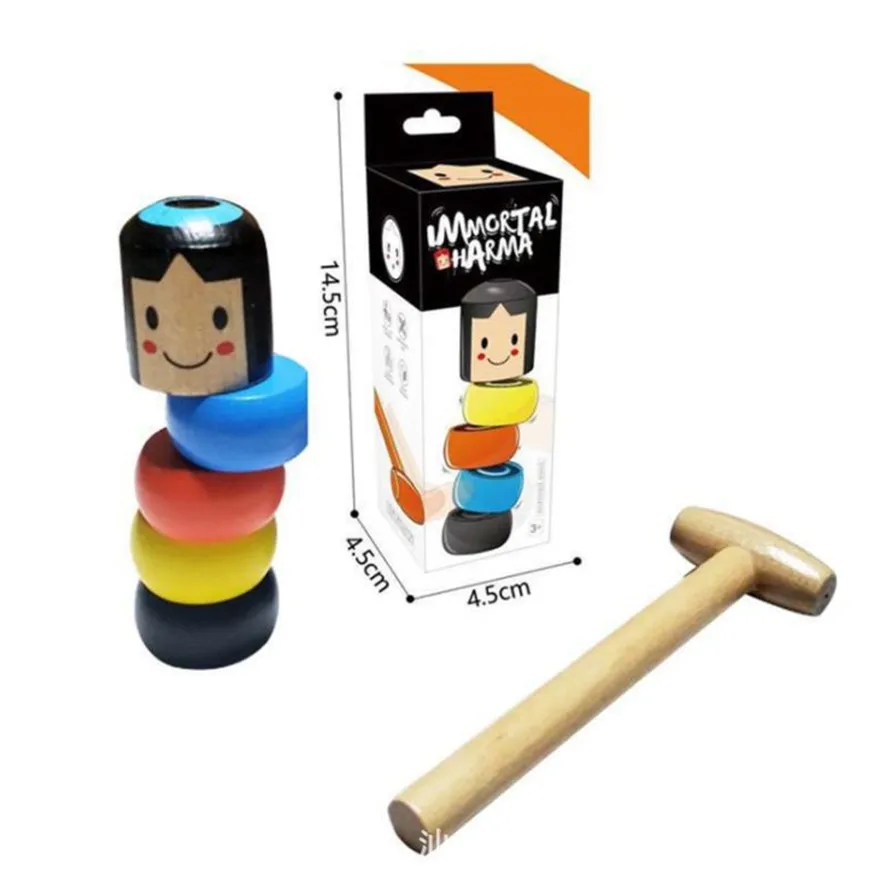 Immortal Damma Wooden Broken Magic Close-up Comedy Accessories Fun Toys Not Scattered Small Wooden Man