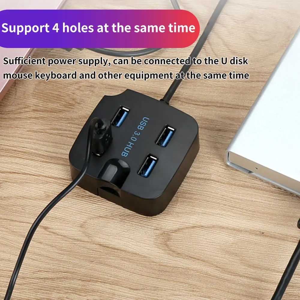 4 порта USB 2,0 USB 3.0HUB подставка для телефона вращающийся высокоскоростной USB разветвитель адаптер для Windows 98SE ME 2000 XP WIN7 Macintosh