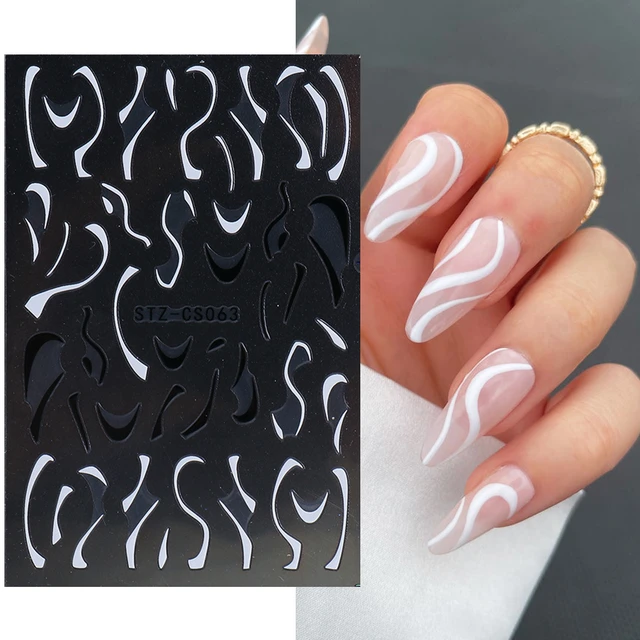 Nail Decals French Manicure Strips Pro Nail Art Stencils Nail