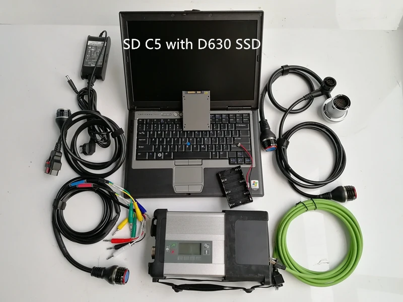 OBD2 диагностический инструмент MB Star C5 SD подключения плюс ноутбук D630 HDD SSD,12 v D. AS/DTS/готов к работе для MB C5 автомобилей и грузовиков