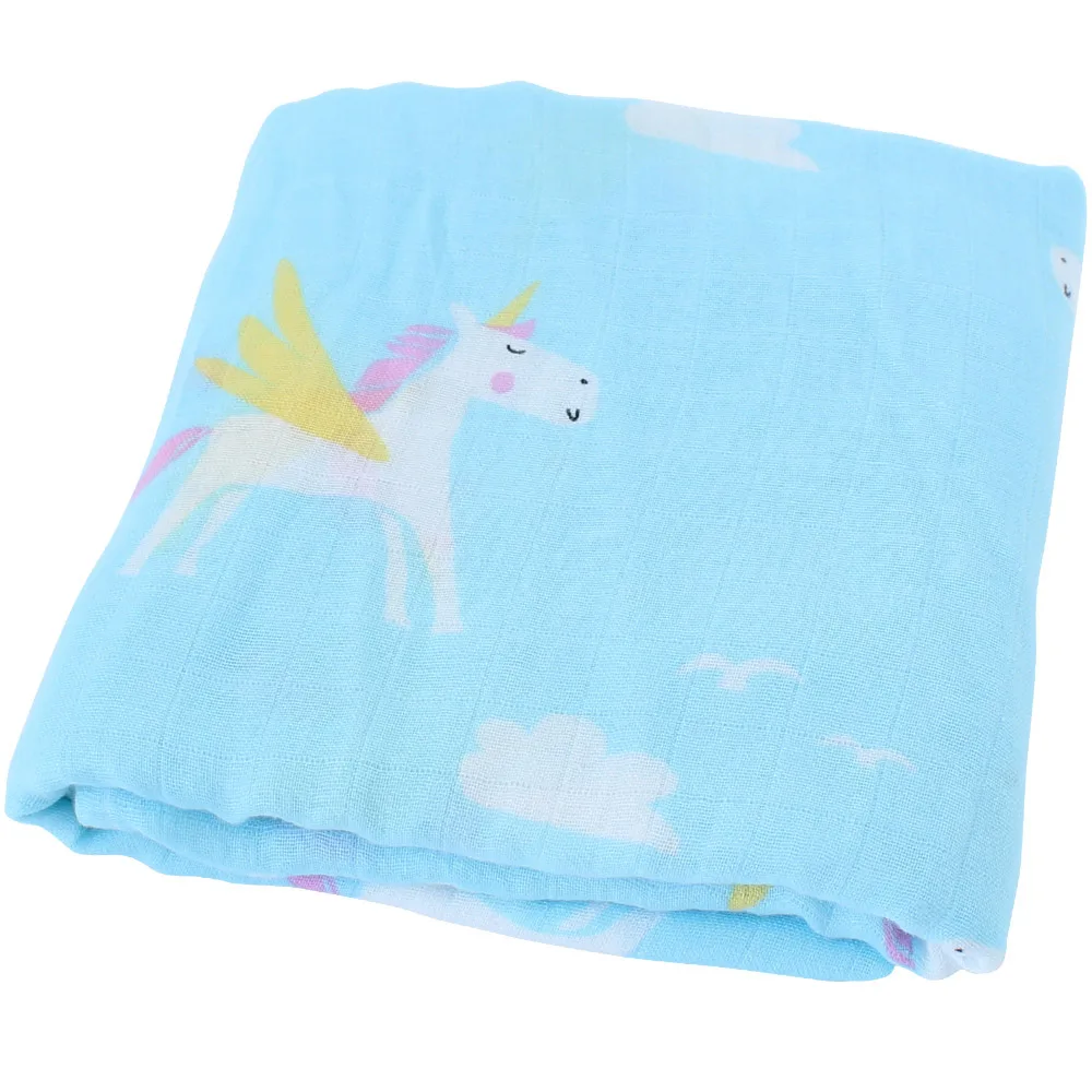 Хлопковая детская пеленка многофункциональный детское муслиновое одеяло для малышей для новорожденных одеяло коляска Одеяло 120*120 см; Прямая поставка - Цвет: Blue Flying