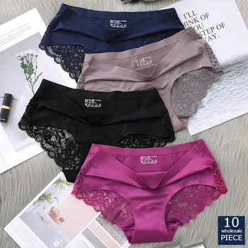 

NEW Panties 5 Pcs/LOT Women Sexy Lingerie Lace Underpants Breathable Underwear Female Solid Ladies Briefs CLX 086