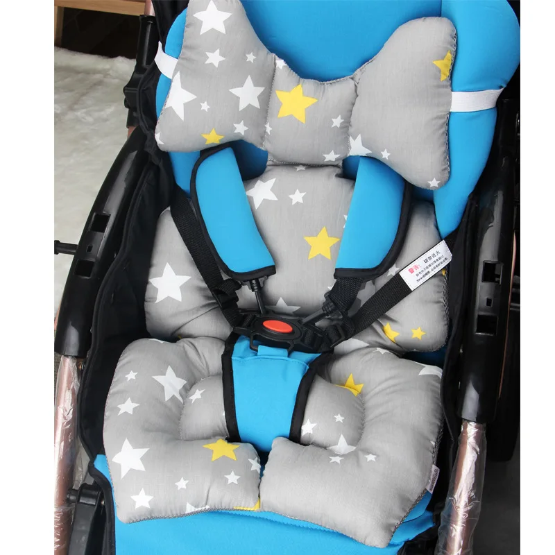 Cartoon Baby Stroller Safety Seat Cushion Baby Car Cotton Cushion Thickened Cushion