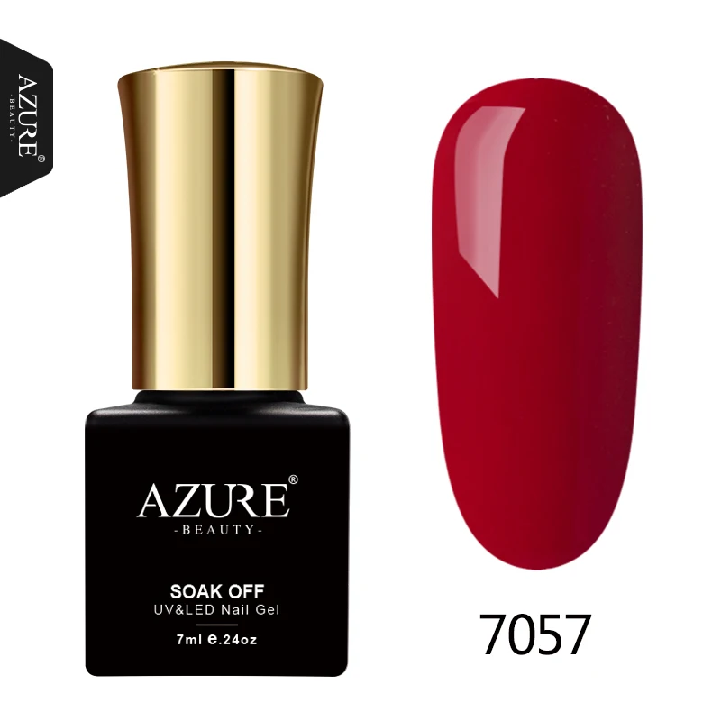 AZURE BEAUTY 7 мл Гель-лак для ногтей Лидер продаж Лаки полуперманентный Гель-лак для ногтей DIY Дизайн ногтей салонный Гель-лак для ногтей - Цвет: 7057