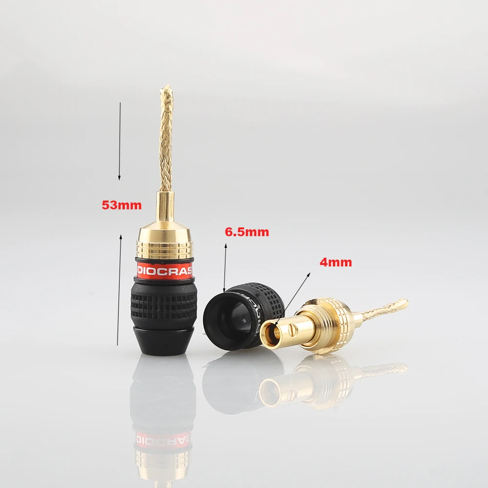 Caixa de Som Conector de Banana Plugue de Cabo de Alto-falante Fio de Cobre Xauditocrast Trançado Hifi 8 B836g 2mm - Image 6