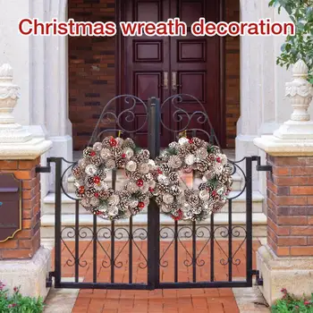 

Christmas Wreath Ornaments Rattan Circle Door Hanging Hotel Window Door Hanging For Thanksgiving Decor