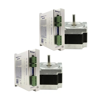 

2sets NEMA34 stepper motor 3.3N.m(472oz-in) shaft 9.5/14mm length 65mm and Driver JB860M AC18-80V/DC24-110V 2.0-6.0A 256Micro
