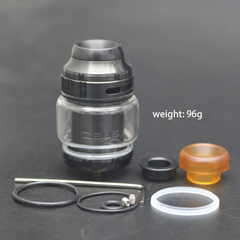 Acheter Zeus X RTA 4.5ml capacité du réservoir avec 810 Delrin pointe d égouttement cigarette électronique atomiseur mise à niveau zeus double