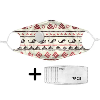 

Polyester Anti-dust Mouth Masks with African National Culture Print Women Fashion Face Mask and Filter Daily Protection Masque