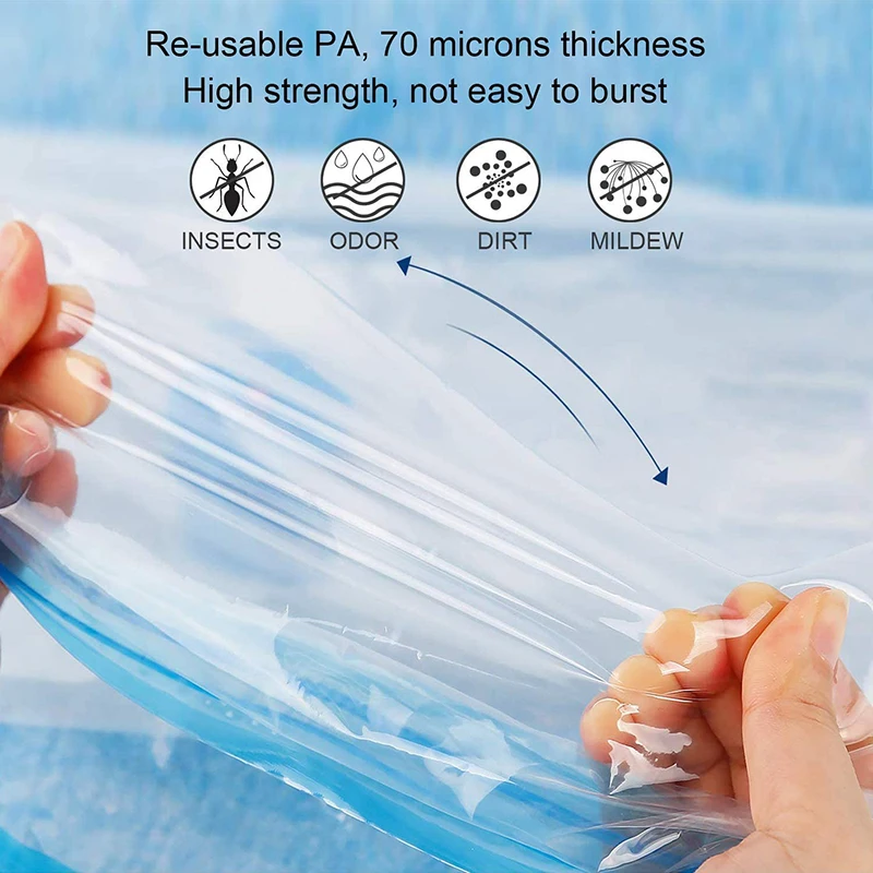 1/5/10pcs Vacuum Storage Bags,Space Saver Storage Bags for  Clothes,Pillows,Comforters,Vacuum Compression Bags with Hand Pump -  AliExpress