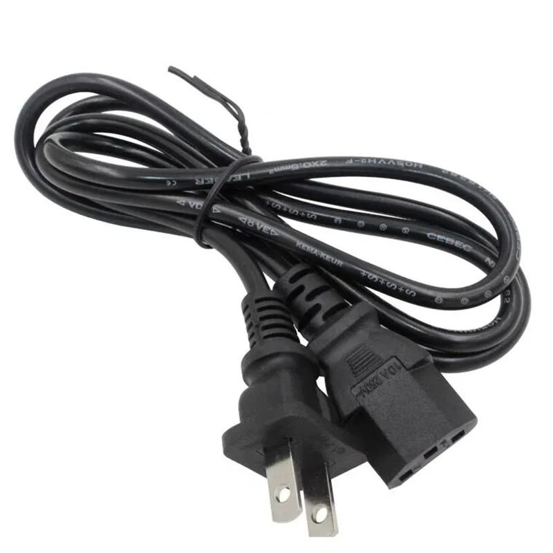 Power Cable Power Cord Universal 2-prong AC power cord cable lead EU US to IEC 320 C13 for Laptop Charger Power Cords 1.2M