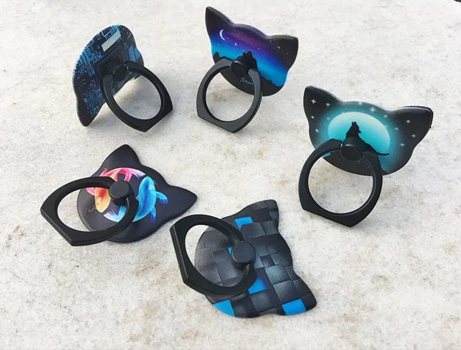 

ROMAN Finger Ring Mobile Phone Smartphone Stand Holder For iPhone X 8 7 6 6S Plus 5S IPAD MP3 Car Mount Stand For Samsung
